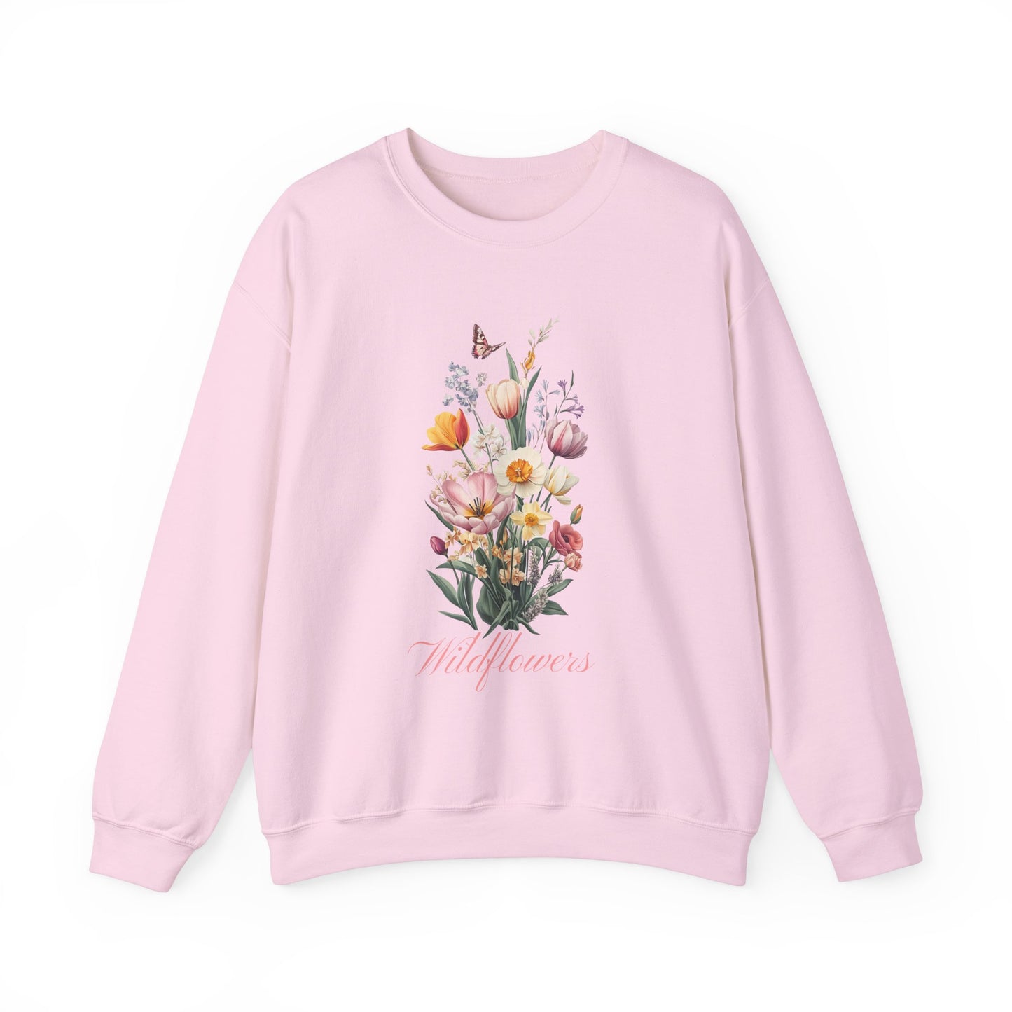 Wildflowers Unisex Crewneck Sweatshirt - Cozy Floral Graphic Pullover for Nature Lovers