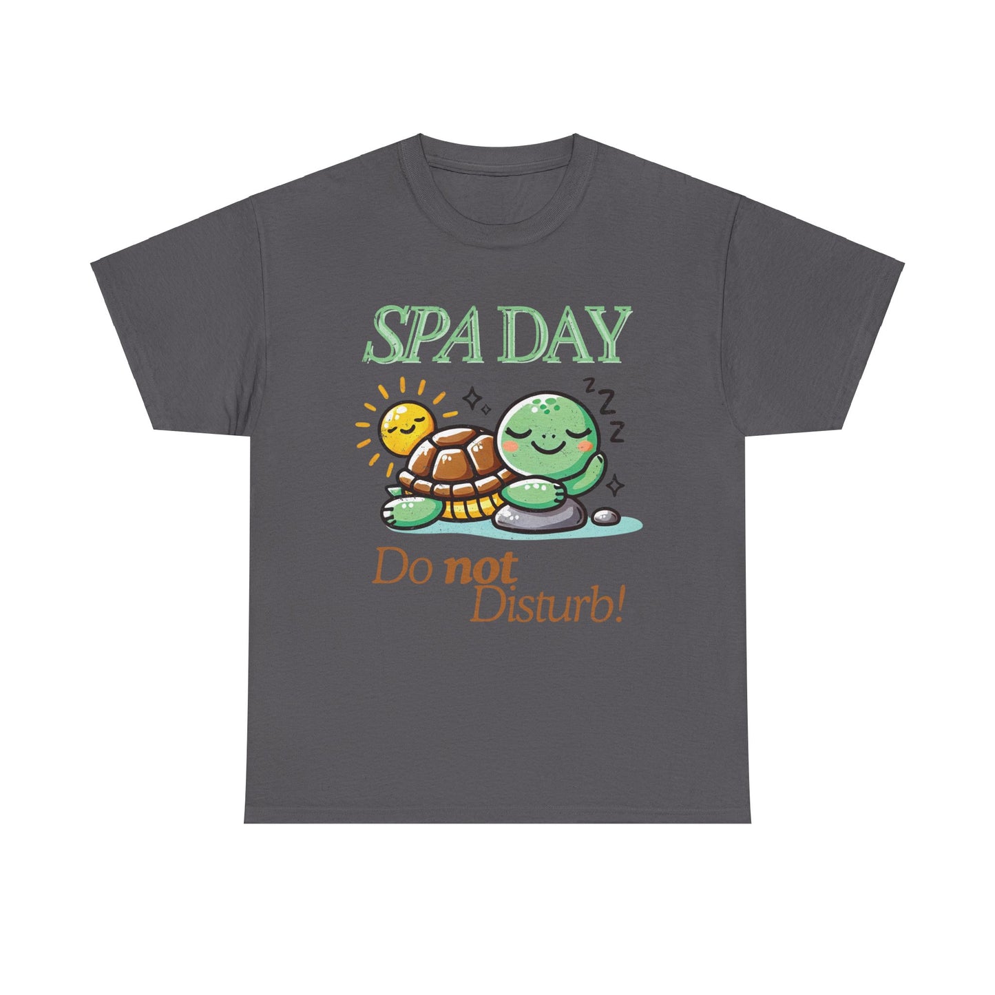 Relaxing Turtle ‘SPA Day, Do Not Disturb’ Unisex Cotton Tee – Cozy and Chill Vibes!