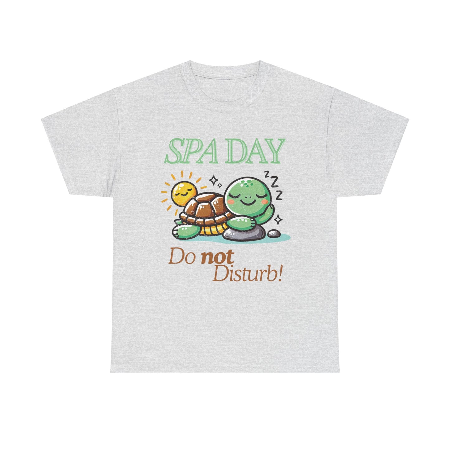 Relaxing Turtle ‘SPA Day, Do Not Disturb’ Unisex Cotton Tee – Cozy and Chill Vibes!