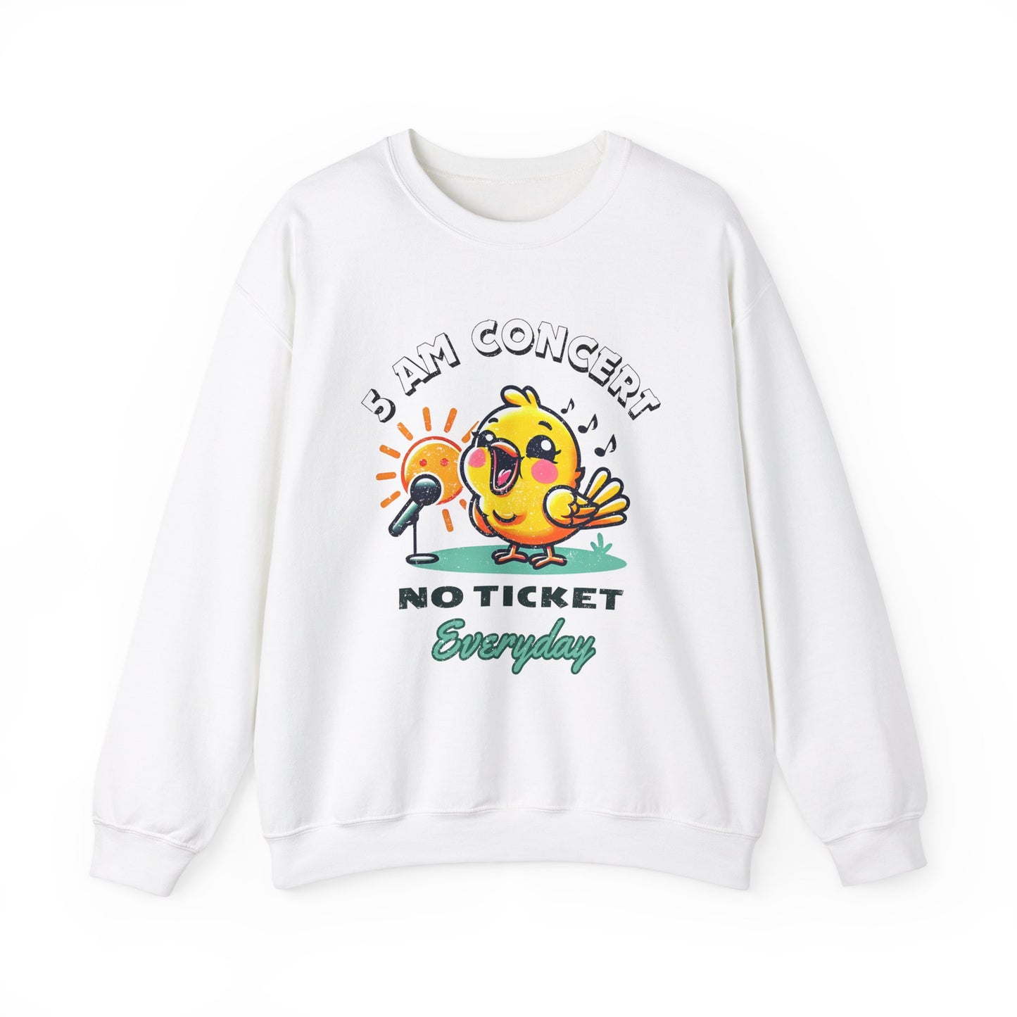 Cheerful '5 AM Concert' Unisex Crewneck Sweatshirt – Cozy and Fun for Early Birds!