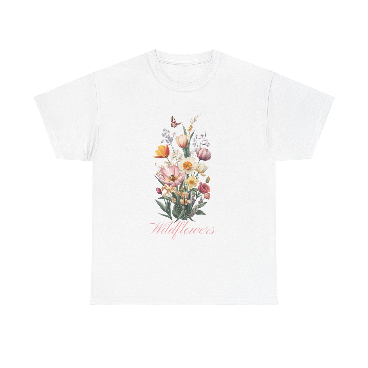 Wildflowers Unisex Cotton Tee - Floral Graphic Shirt for Nature Lovers