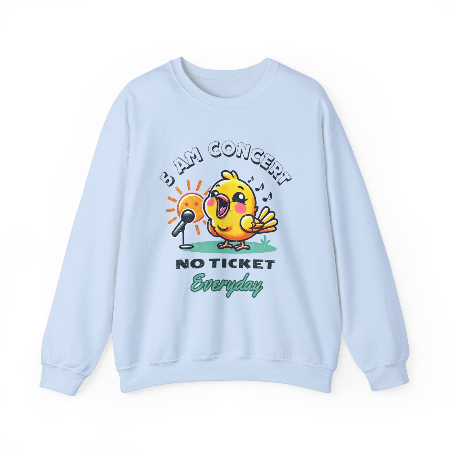 Cheerful '5 AM Concert' Unisex Crewneck Sweatshirt – Cozy and Fun for Early Birds!