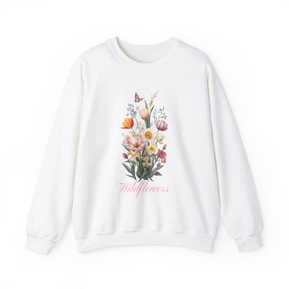 Wildflowers Unisex Crewneck Sweatshirt - Cozy Floral Graphic Pullover for Nature Lovers