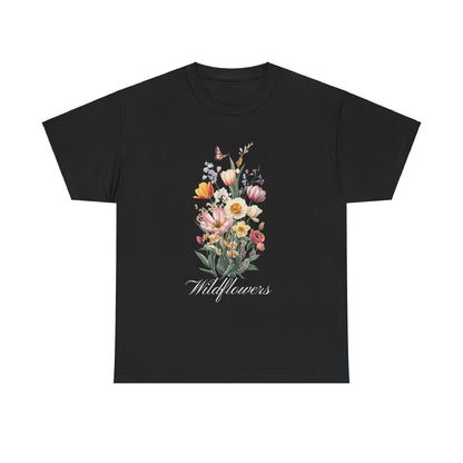 Wildflowers Unisex Cotton Tee - Floral Graphic Shirt for Nature Lovers