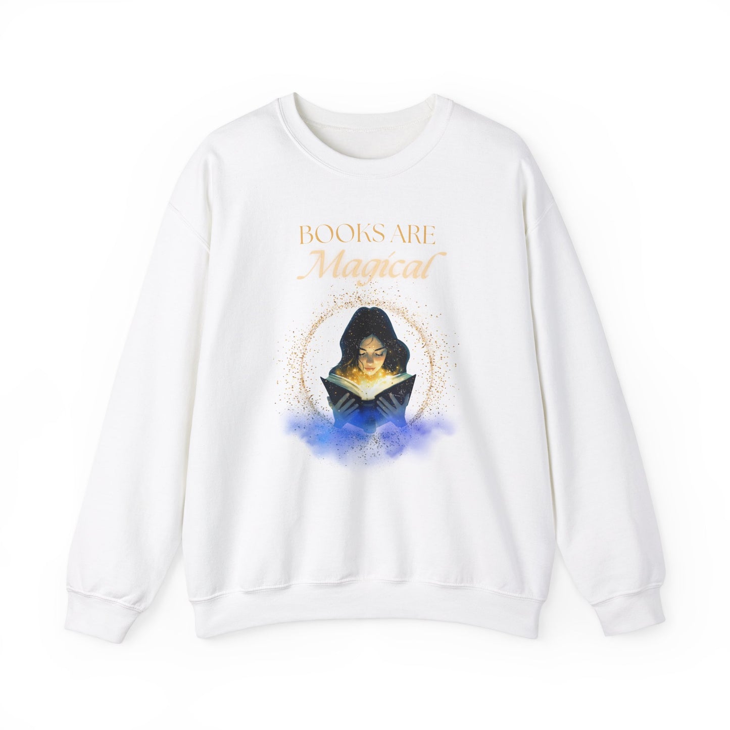 Cozy 'Books Are Magical' Unisex Crewneck Sweatshirt – Perfect for Book Lovers!