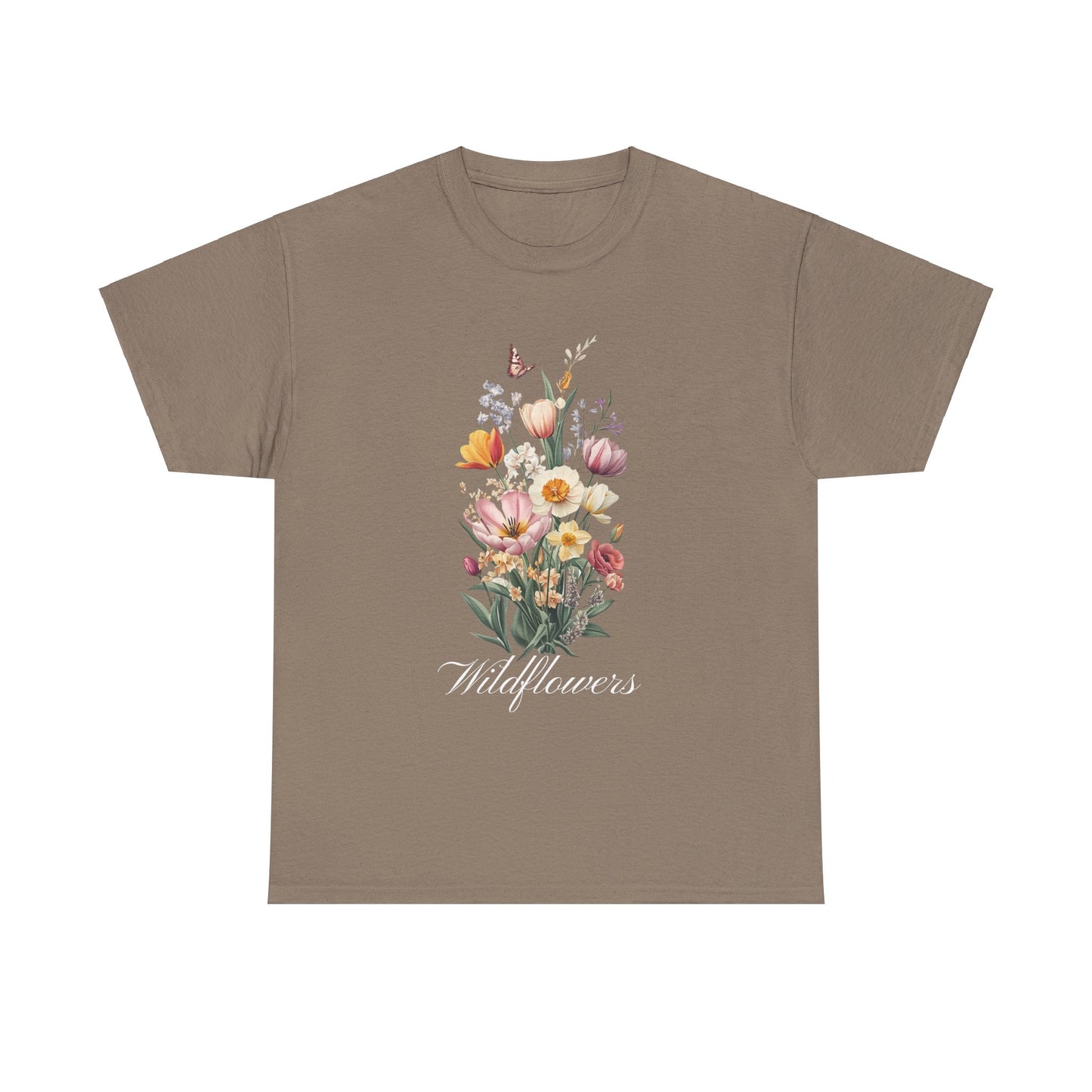 Wildflowers Unisex Cotton Tee - Floral Graphic Shirt for Nature Lovers