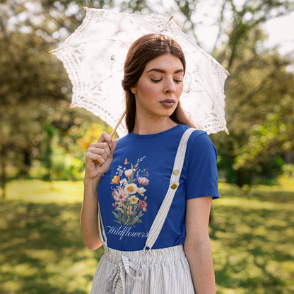 Wildflowers Unisex Cotton Tee - Floral Graphic Shirt for Nature Lovers