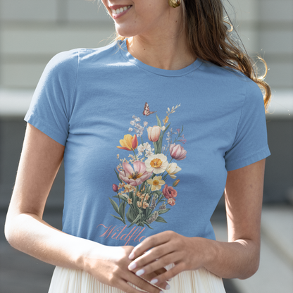 Wildflowers Unisex Cotton Tee - Floral Graphic Shirt for Nature Lovers