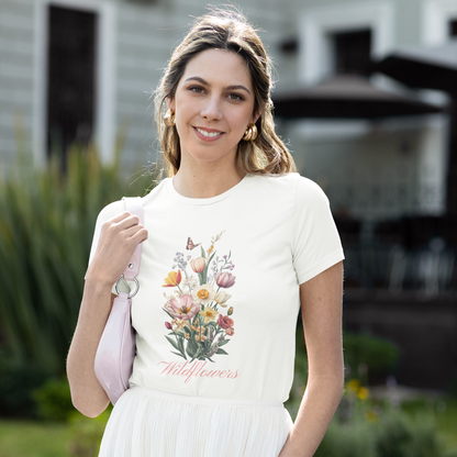 Wildflowers Unisex Cotton Tee - Floral Graphic Shirt for Nature Lovers