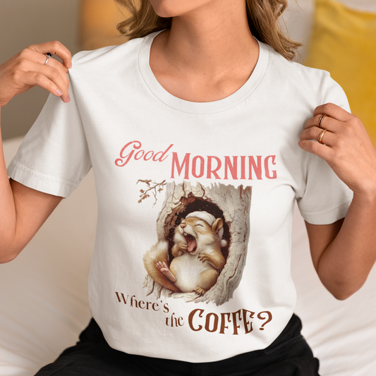 Good Morning Coffee Unisex Heavy Cotton Tee