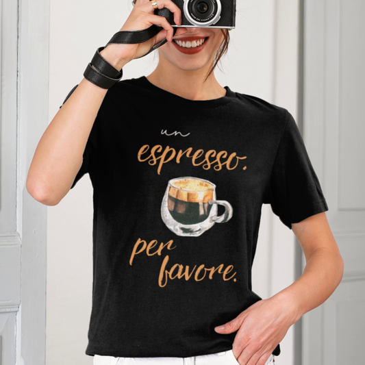 Espresso Vibes: "Un Espresso, Per Favore" Cotton Tee