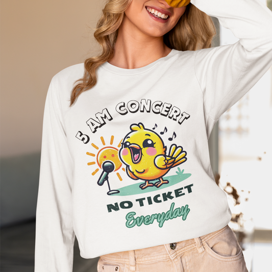 Cheerful '5 AM Concert' Unisex Crewneck Sweatshirt – Cozy and Fun for Early Birds!