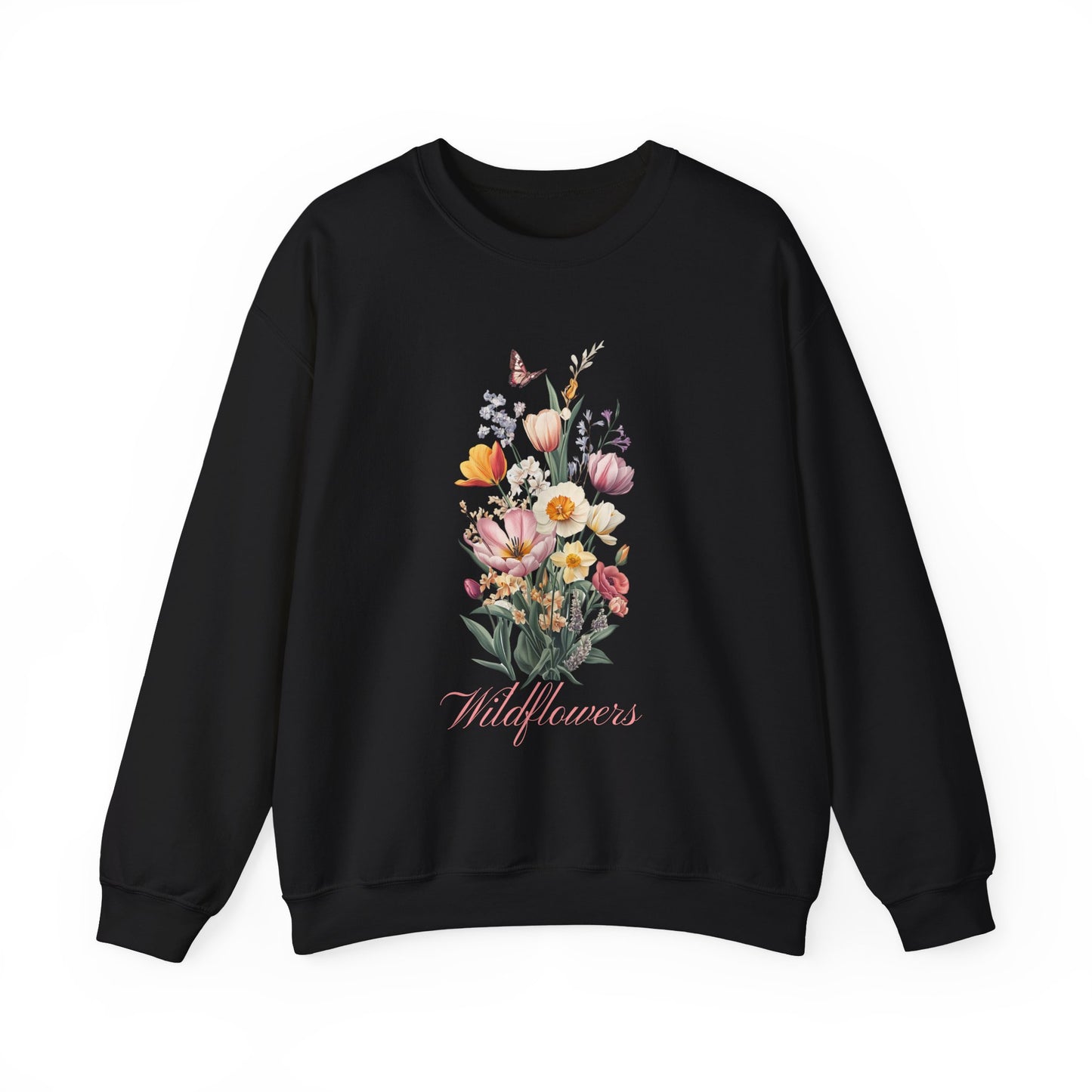 Wildflowers Unisex Crewneck Sweatshirt - Cozy Floral Graphic Pullover for Nature Lovers