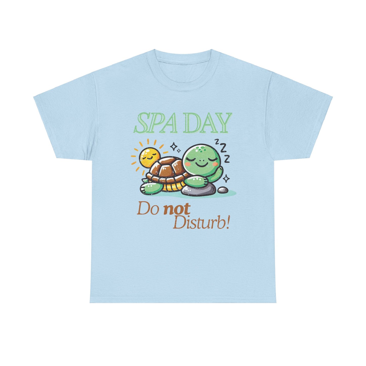 Relaxing Turtle ‘SPA Day, Do Not Disturb’ Unisex Cotton Tee – Cozy and Chill Vibes!