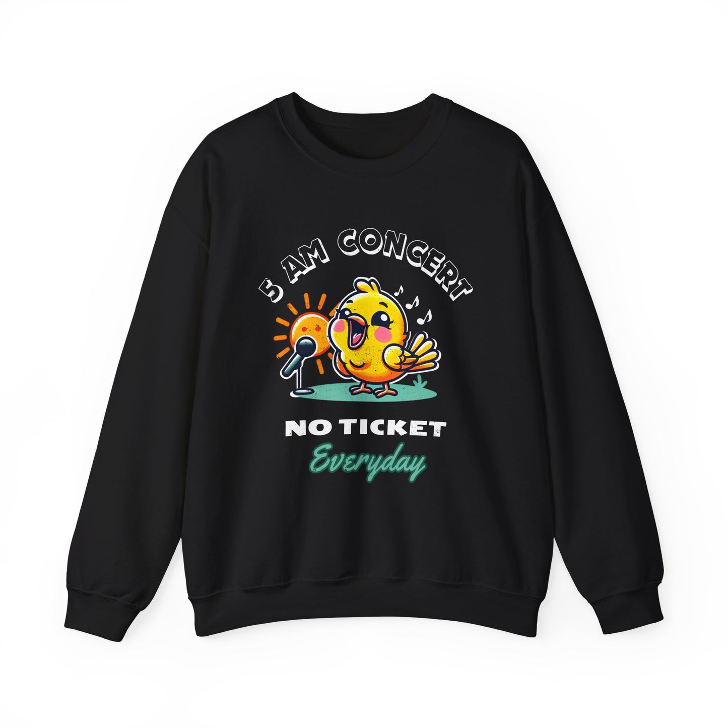 Cheerful '5 AM Concert' Unisex Crewneck Sweatshirt – Cozy and Fun for Early Birds!