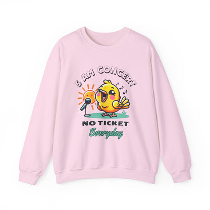 Cheerful '5 AM Concert' Unisex Crewneck Sweatshirt – Cozy and Fun for Early Birds!