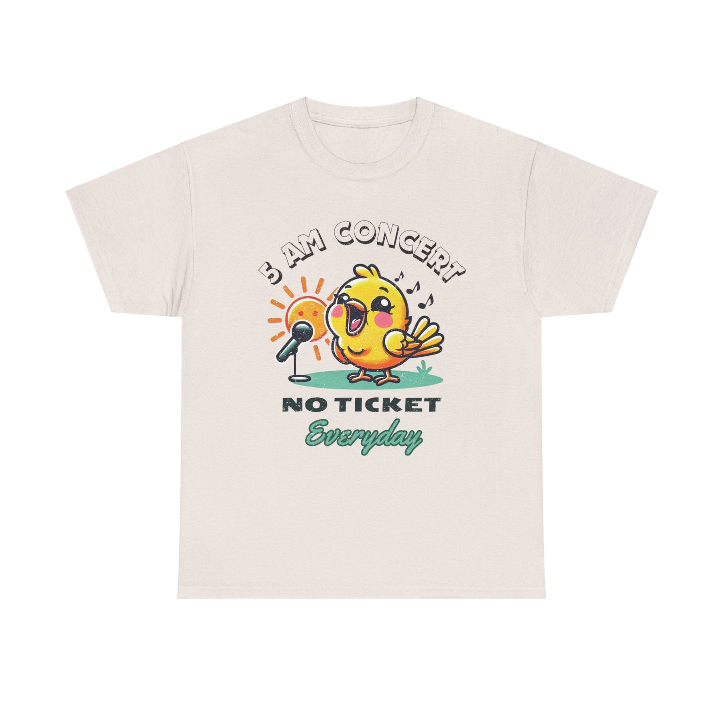 Cheerful '5 AM Concert' Unisex Cotton Tee – Cozy and Fun for Early Birds!