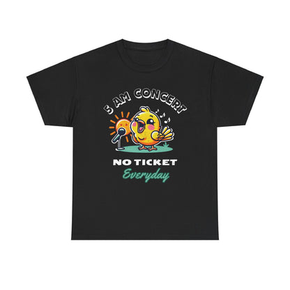 Cheerful '5 AM Concert' Unisex Cotton Tee – Cozy and Fun for Early Birds!