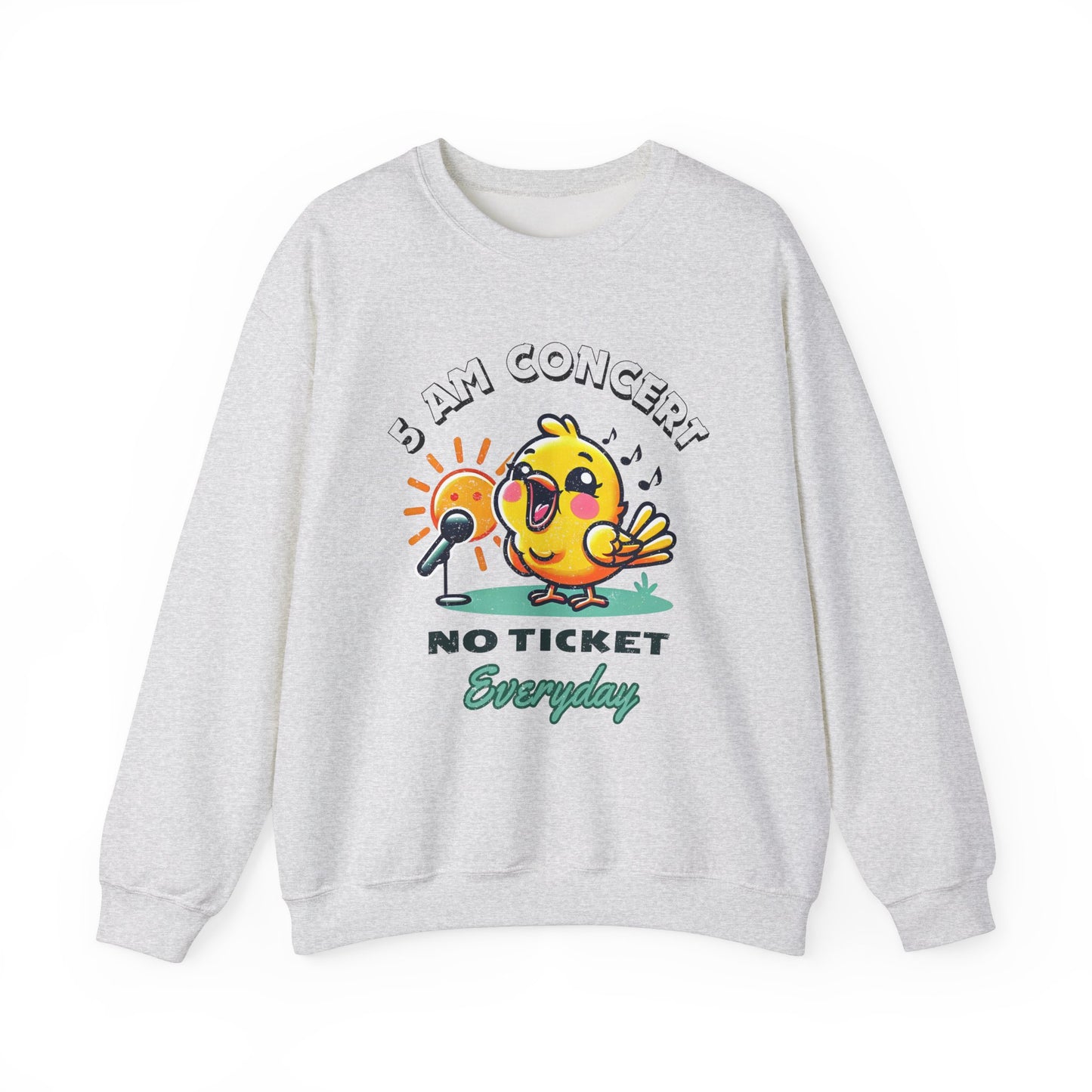 Cheerful '5 AM Concert' Unisex Crewneck Sweatshirt – Cozy and Fun for Early Birds!