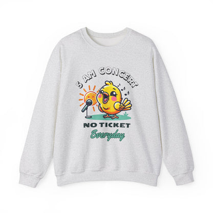 Cheerful '5 AM Concert' Unisex Crewneck Sweatshirt – Cozy and Fun for Early Birds!