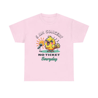 Cheerful '5 AM Concert' Unisex Cotton Tee – Cozy and Fun for Early Birds!