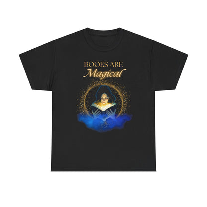 Cozy 'Books Are Magical' Unisex Cotton Tee – Perfect for Book Lovers!