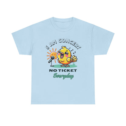 Cheerful '5 AM Concert' Unisex Cotton Tee – Cozy and Fun for Early Birds!