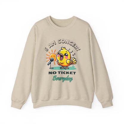 Cheerful '5 AM Concert' Unisex Crewneck Sweatshirt – Cozy and Fun for Early Birds!