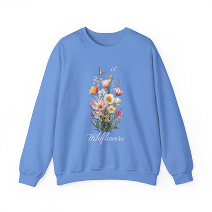 Wildflowers Unisex Crewneck Sweatshirt - Cozy Floral Graphic Pullover for Nature Lovers