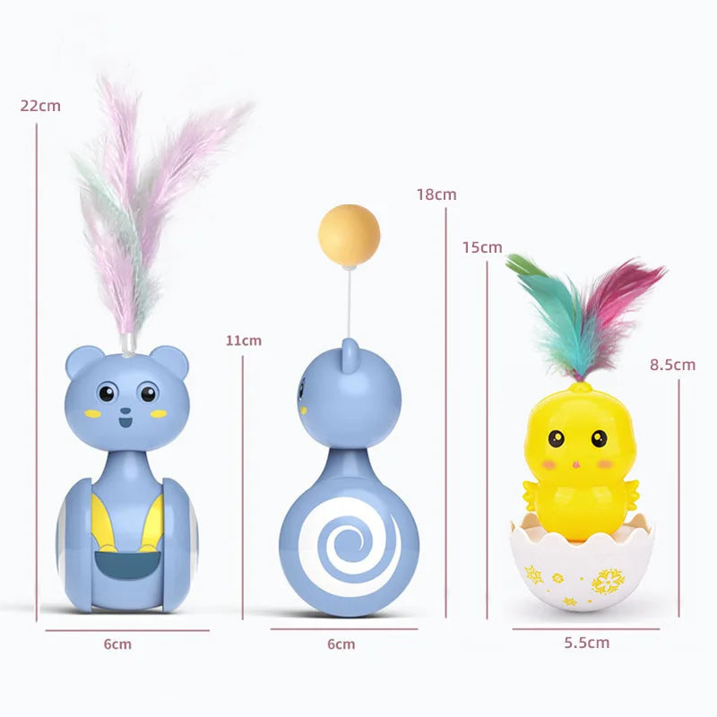 TumbleTease Balancing Tumbler Toy for Cats & Small Dogs