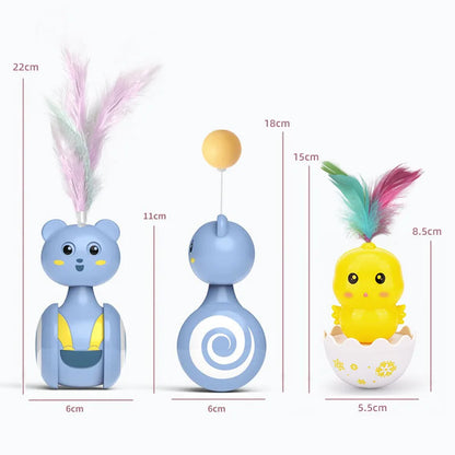 TumbleTease Balancing Tumbler Toy for Cats & Small Dogs