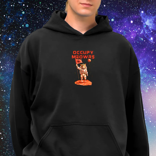 “Occupy Meowrs" Unisex Hoodie – Space Adventure with a Cat-titude!